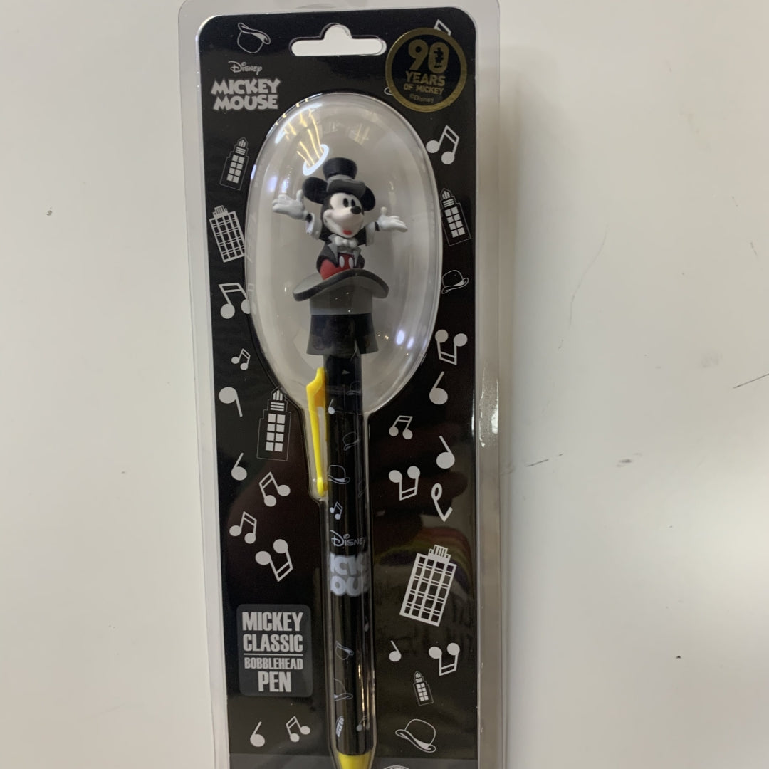 Disney Pen With Pull-back Car And Classic Mickey Series Bobblehead Pen