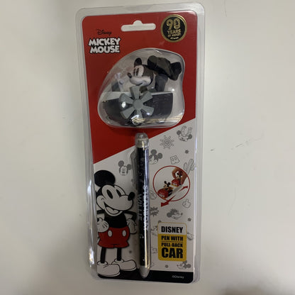 Disney Pen With Pull-back Car And Classic Mickey Series Bobblehead Pen