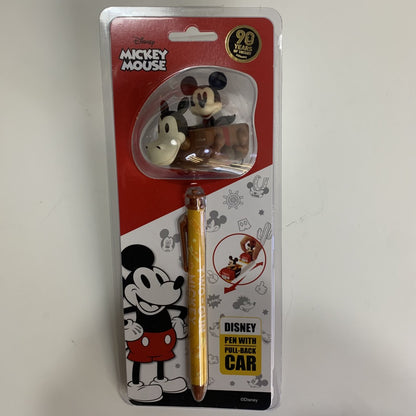 Disney Pen With Pull-back Car And Classic Mickey Series Bobblehead Pen