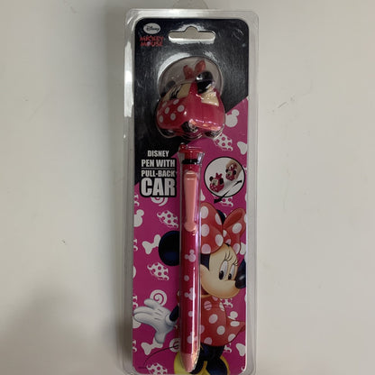 Disney Pen With Pull-back Car And Classic Mickey Series Bobblehead Pen